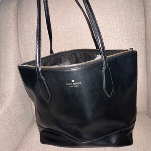 Kate Spade Black Leather Tote Bag